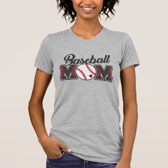 Mamá de béisbol. Deportes. Camiseta (Anverso)