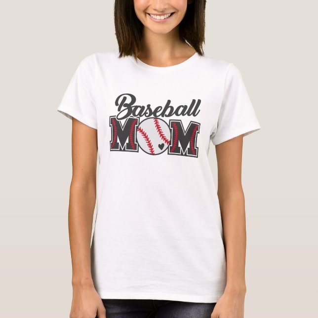 Mamá de béisbol. Deportes. Camiseta (Anverso)