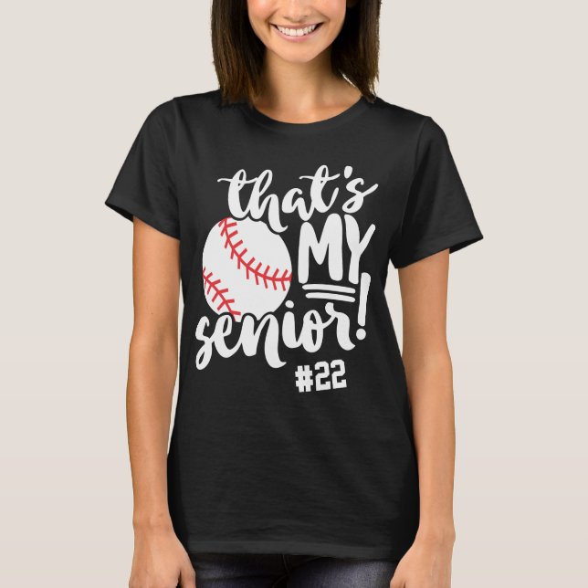 Mamá de béisbol Ese es el número de mi camiseta de (Anverso)