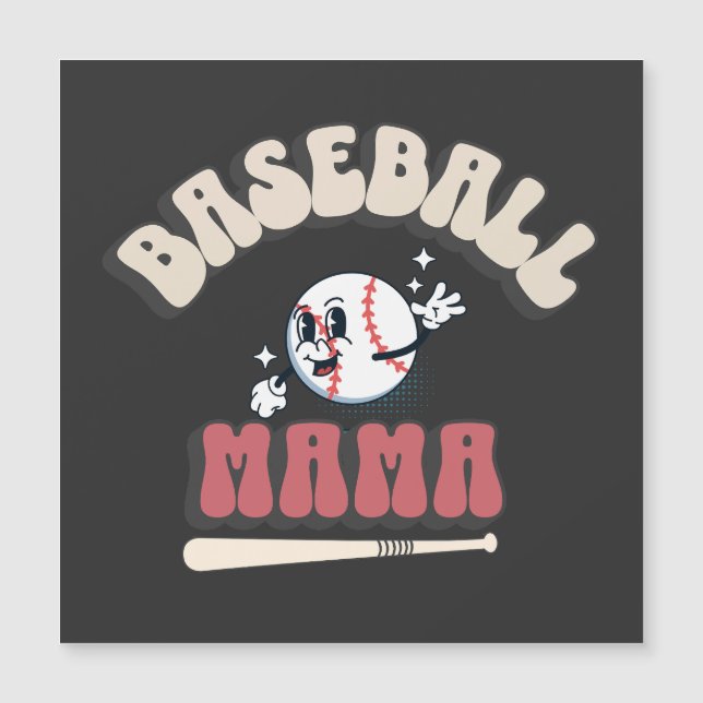 Mamá de Béisbol Retro (Anverso)