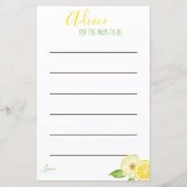 Mamá de cítricos amarillo limón para ser tarjetas