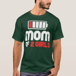 Mamá de dos Chicas graciosas camisetas Premium del
