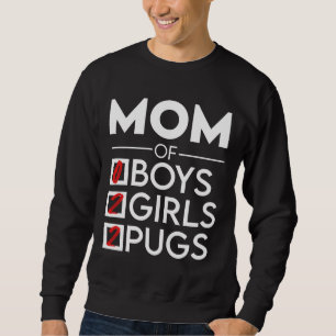 Mamá de dos chicas y dos pugs camisetas esenciales