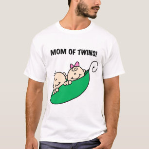 Mamá de gemelos en polos y regalos