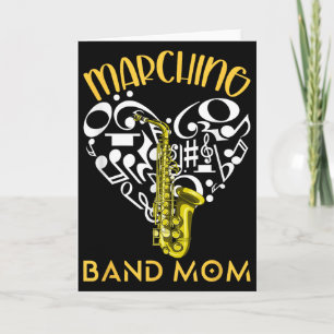 Mamá de la Banda de Marcha Corazón Amor Notas de M