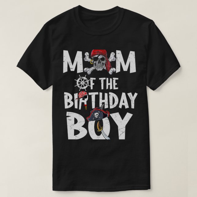 Mamá de la camiseta de Birthday Pirate Mamá Mo (Diseño del anverso)