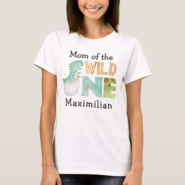 Mamá de la camiseta de un dinosaurio salvaje (Anverso)