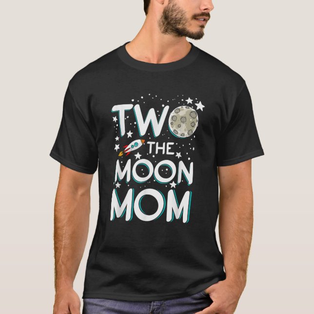 Mamá de la camiseta del cumpleaños dos la mamá de  (Anverso)