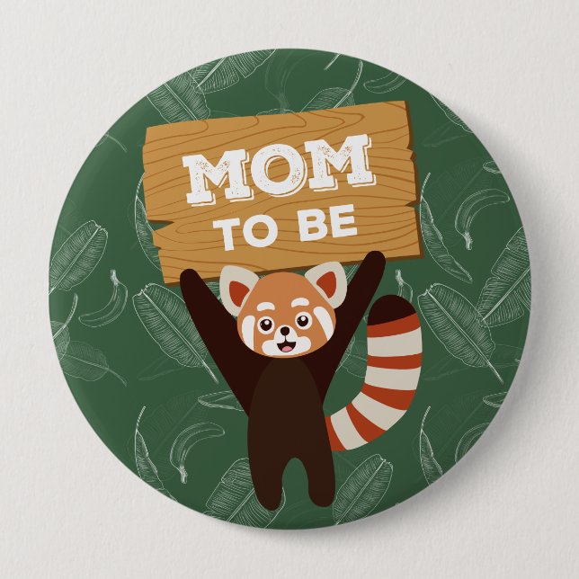 Mamá de la panda roja a ser botón de la fiesta de (Anverso)