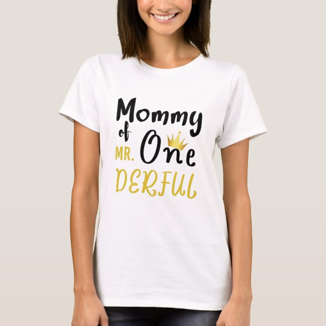 Mamá de Mr Onederful 1ª Camiseta One-Derful (Anverso)