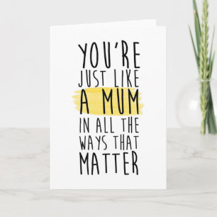 mamá de paso tarjeta de la madre