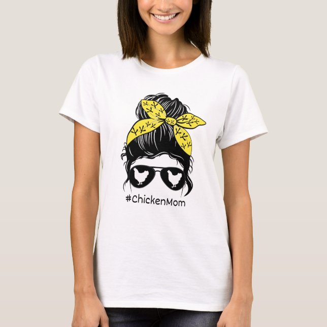 Mamá de pollo con camiseta de vaca (Anverso)