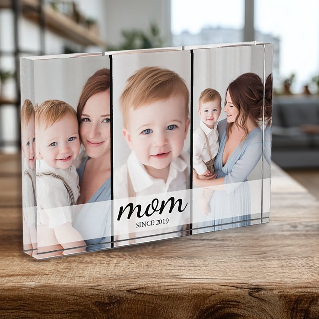 Mamá de tres fotos personalizadas (Photo Keepsake for Mom)
