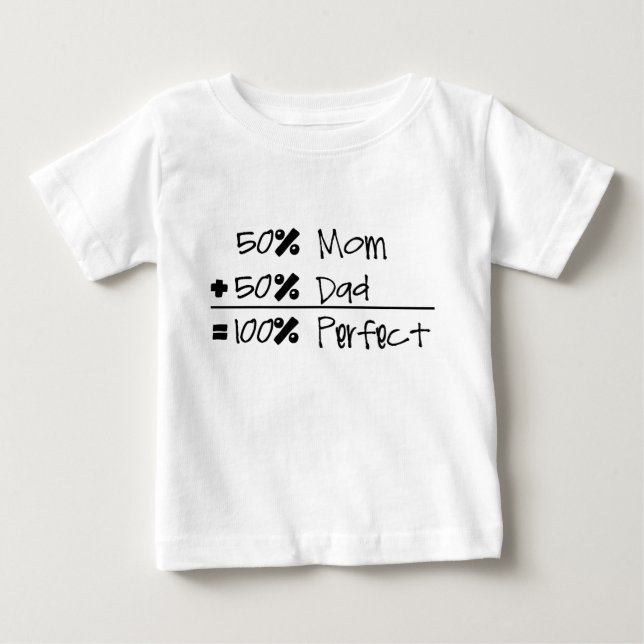 Mamá del 50% + Papá del 50% del = camiseta (Anverso)