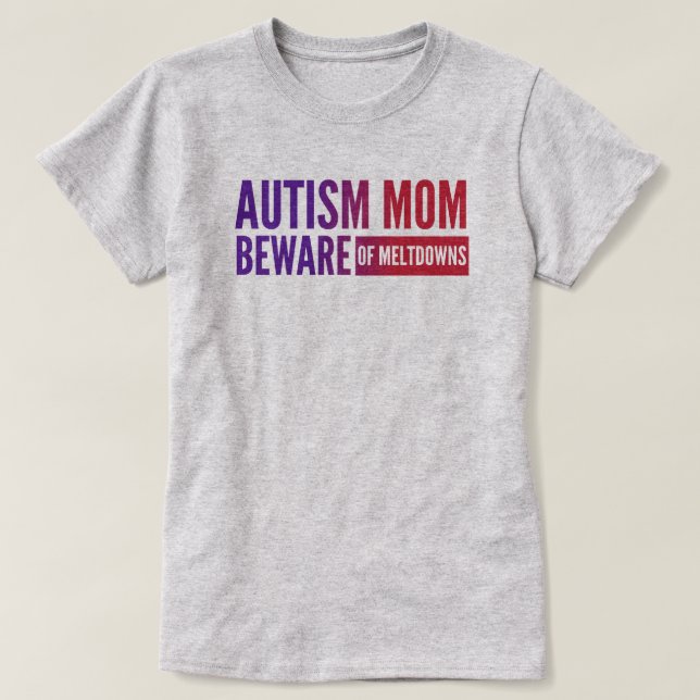 Mamá del autismo - Camiseta básica de las mujeres (Diseño del anverso)