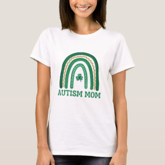 Mamá del autismo St. Patrick's Day, camiseta de se