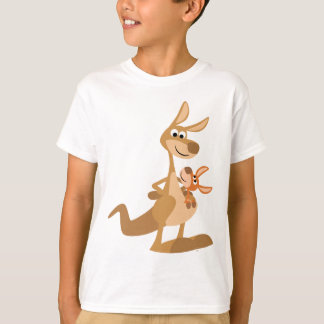 Mamá del canguro del dibujo animado y camiseta