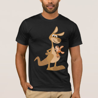 Mamá del canguro del dibujo animado y camiseta