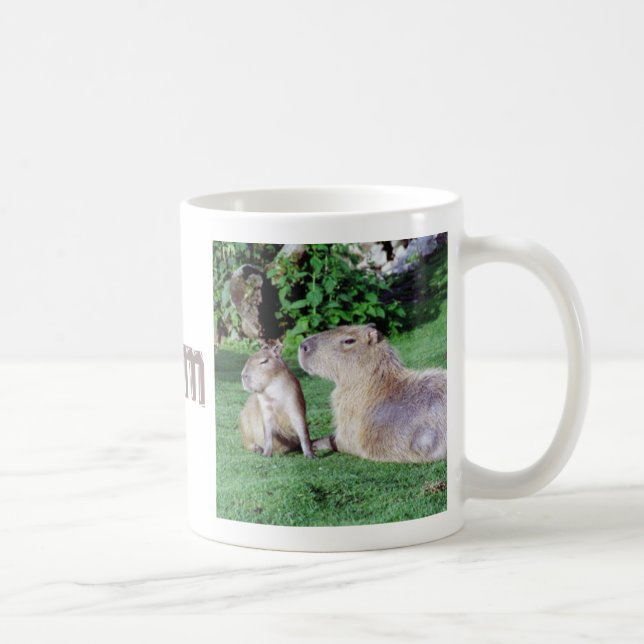 Mamá del Capybara y taza del hijo (Derecha)