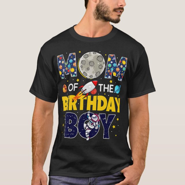 Mamá del espacio exterior de la camiseta de cumple (Anverso)