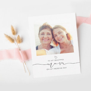 Mamá del mensaje matutino del Boda de novia foto