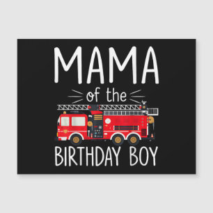 Mamá del niño cumpleaños bombero camión bombero Fa