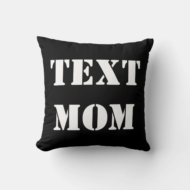 Mamá del texto - almohada de lanzamiento decorativ (Anverso)