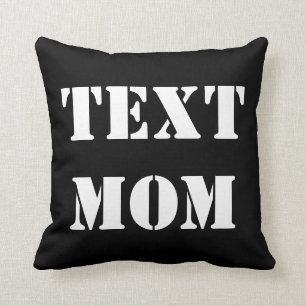 Mamá del texto - almohada de lanzamiento decorativ