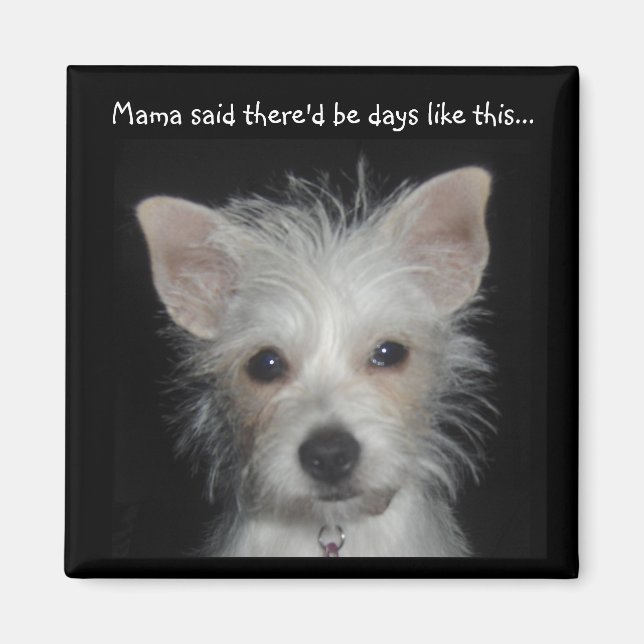 Mamá dijo que habría días como este imán de perros (Frente)