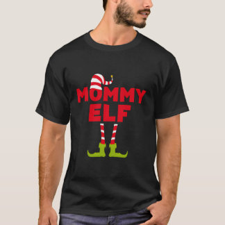 Mamá Elf Long Sleeve Camisa Coincidiendo Con Navid