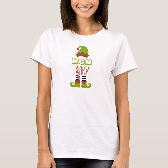 Mamá Elf Navidades Navidad Camiseta de Navidad (Anverso)