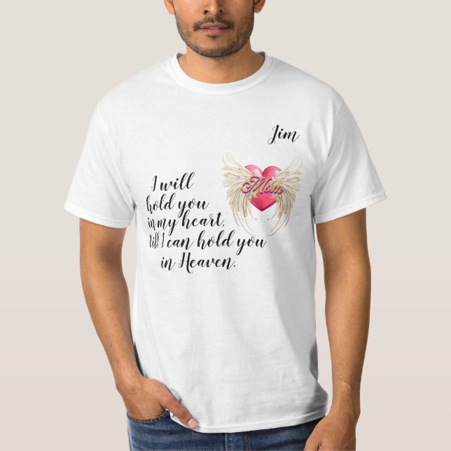 "Mamá, en el cielo" Camiseta personalizable para h (Anverso)