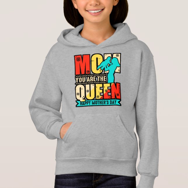 Mamá, Eres La Reina-67761 Hoodie (Anverso)