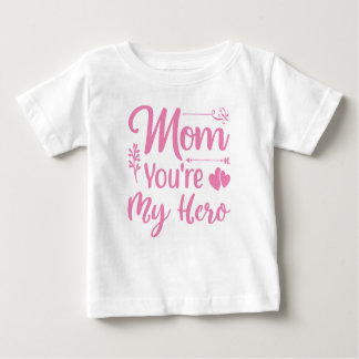 Mamá, eres mi heroína bebé niñas camiseta