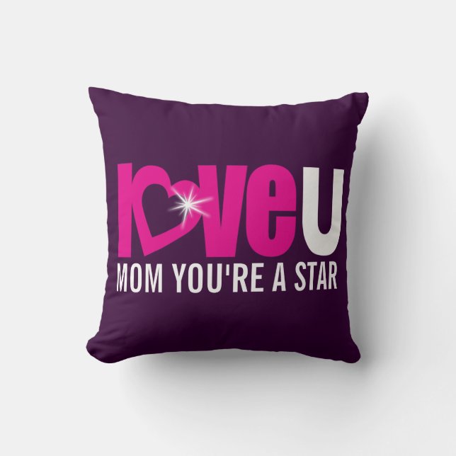 Mamá, eres una estrella, te encanta la almohada de (Anverso)
