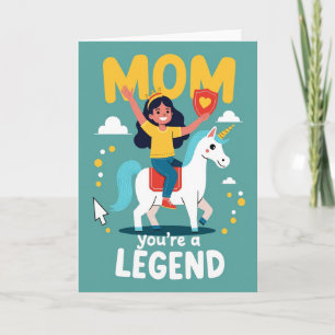 Mamá eres una leyenda tarjeta de arte