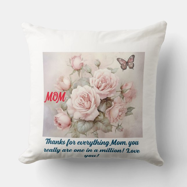 Mamá, eres uno en un millón de Cojines decorativos (Anverso)
