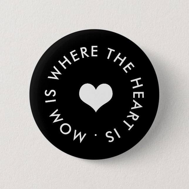 mamá es donde el corazón está botón (Anverso)