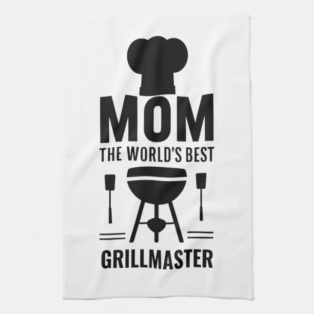 Mamá es la mejor toalla de cocina para parrilladas (Vertical)