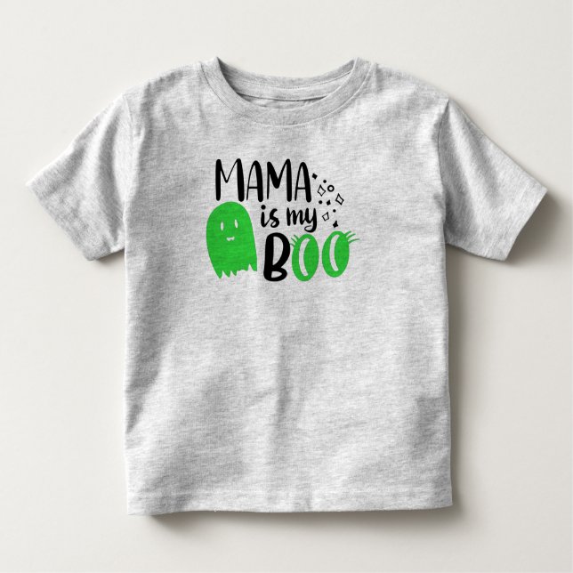 Mamá es mi camiseta de Boo Halloween para niños (Anverso)