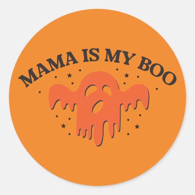 Mamá es mi Pegatina de Boo (Anverso)