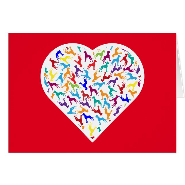 Mamá especial del Gran Danés en San Valentín  (Anverso (Horizontal))
