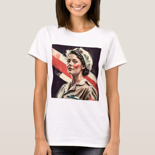 Mamá esposa enfermera camiseta (Anverso)