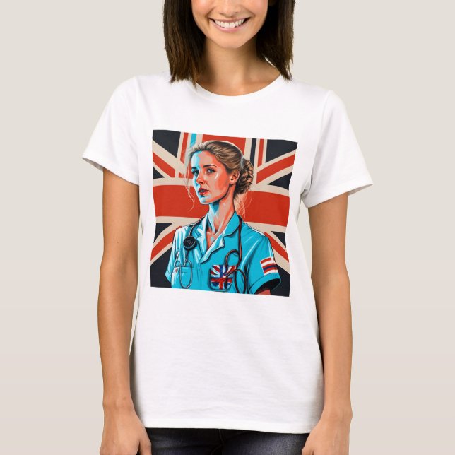 Mamá esposa enfermera camiseta (Anverso)