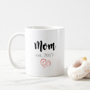 Mamá Est. 2017 taza de café - nuevo regalo de la