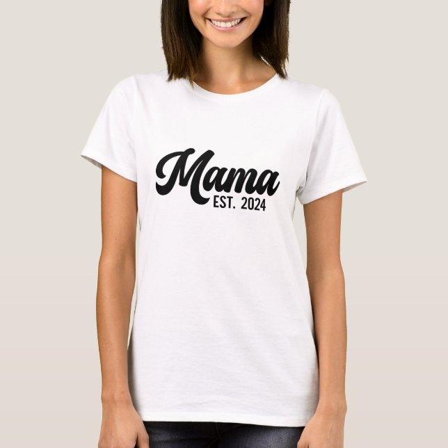 Mama Est 2024 - Camiseta Regalo De Mamá Elegante (Anverso)
