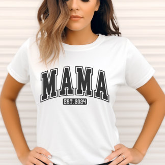 Mama Est. Camiseta de 2024- Regalo de mamá nuevo-