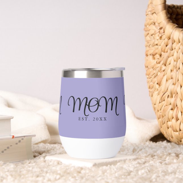 Mamá Establecida Regalo de Nueva Mamá Letra Negra (Sala de estar)