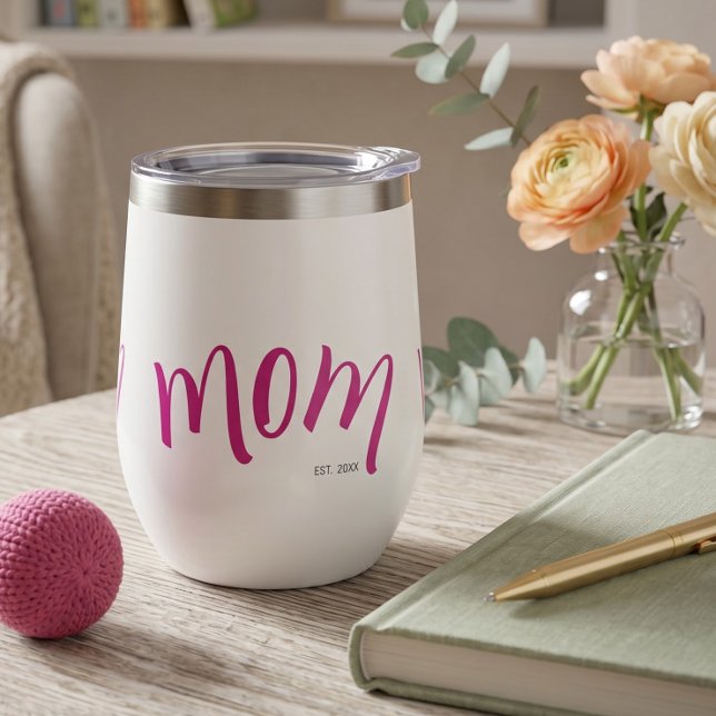 Mamá Estableció Año Personalizado Blanco Rosa Cali (Subido por el creador)