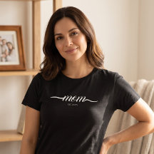 Mamá Estableció Escritura Personalizada Camiseta N